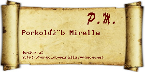 Porkoláb Mirella névjegykártya